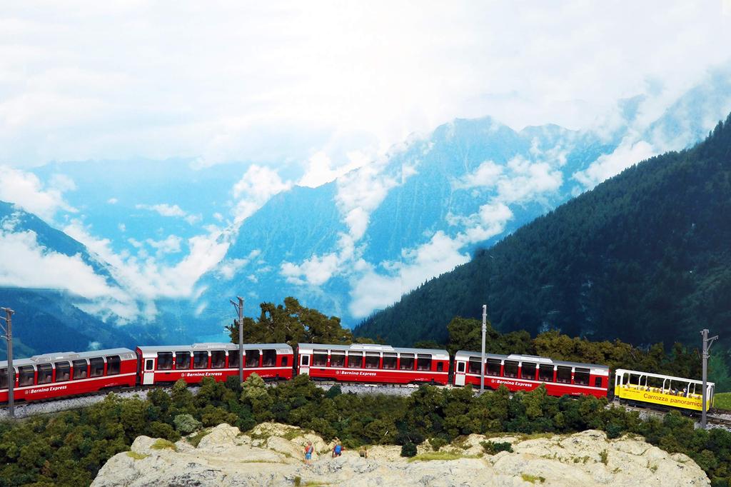 KATO Μοντέλο Σιδηροδρόμου Ν Γκάζας Ραιτικός Σιδηρόδρομος Bernina Express Νέο Λογότυπο Βασικό Σετ (3 αυτοκίνητα) 10-1655