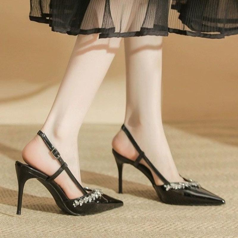 Fashion Women's New Spring and Summer Wear High-heeled Shoes with Stiletto Heels and High-end Temperament Baotou Sandals