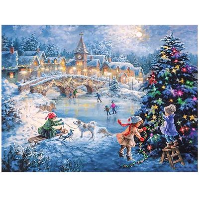 Pittura diamante 5D fai da te completa Cartone animato Natale Mosaico Ricamo Punto croce Decorazione per la casa Fatto a mano