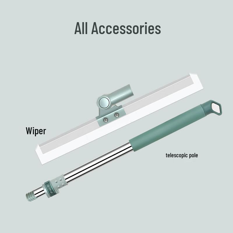 Telescopic Folding Silicone Floor Scraper & Squeegee Broom for Bathroom and Hair Removal