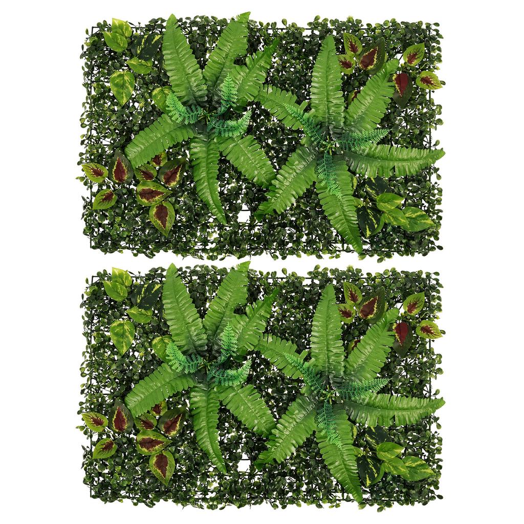 1/2 Pcs Artificial Plants Wall Panel Plastic Weather Resistant Faux Hedge Panels for Outdoor Home Garden Balcony Lawn Decoration