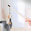 Cat Toys, Wooden Handles, Cat Teasing Sticks, Elastic Ropes, Cotton and Linen Cloth, Feather Bells, Interactive Cat Toys, Cat Teasing Toys