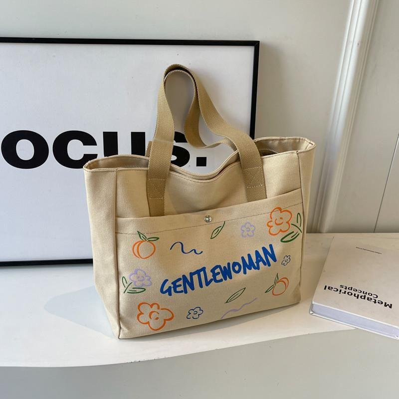 

2024 Новое поступление Tide Сумка-тоут через плечо Сумка Женская Холщовая сумка Студенты колледжа Класс Книги Холщовая сумка Выйти Работа Одежда Khakis English