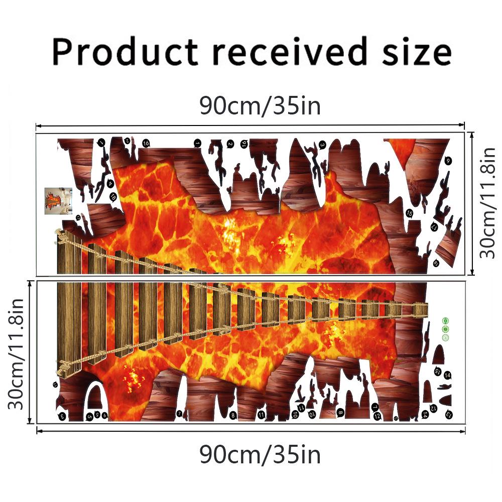 3D Bridge Floor Sticker: Multiple Styles for Living Room, Mall, Square, Amusement Park - Removable Decorative Art KS6627