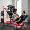 Leg Press Machine, Leg Training, Hack Squats, 455 kg, Adjustable, 185 x 120 x 140 cm, Red