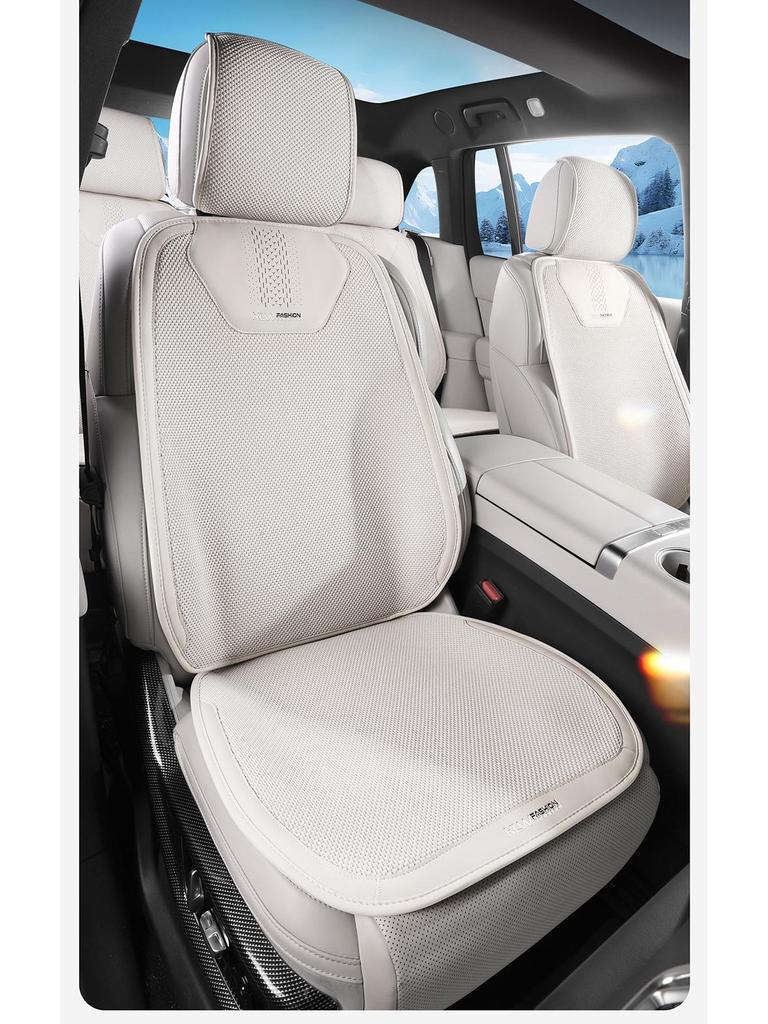 2026 New Ice Linen Car Seat Cushion Set: Breathable Ventilated Three-Piece or Seven-Piece for Spring/Summer