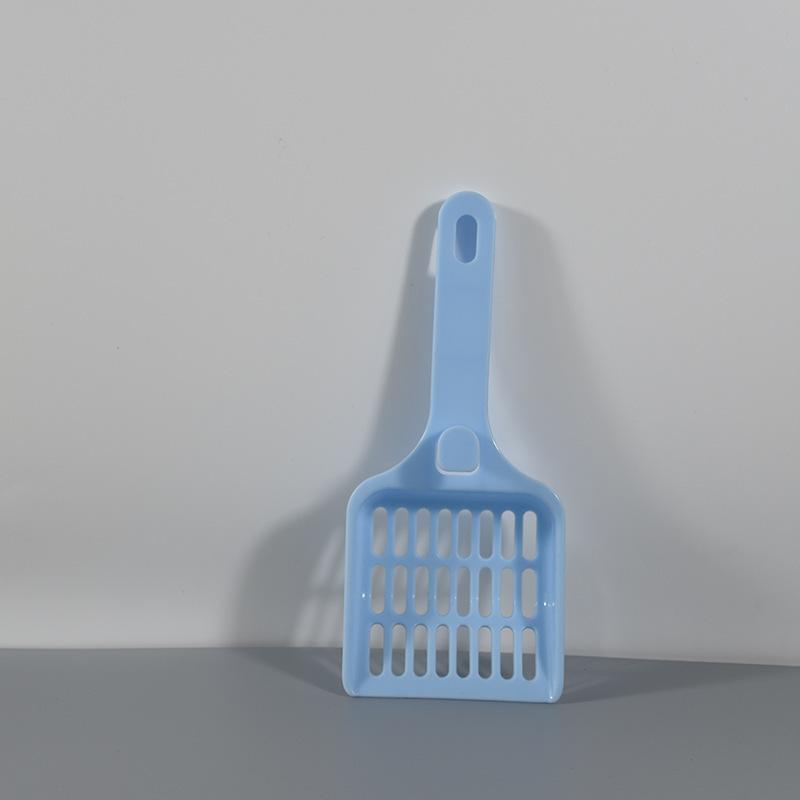 Plastic Cat Litter Scoop with Hook Durable Pet Cleaning Tool All in One Sturdy Cat Sand Scooper синий