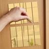 10pcs Acrylic Acrylic Wall Sticker Golden, Silver 1.96 X 11.02in Mirror Wall Decal Self-adhesive Rectangle