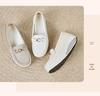 Cross-border Songgao Height-Increasing Plus Size Genuine Leather Bean Shoes for Women