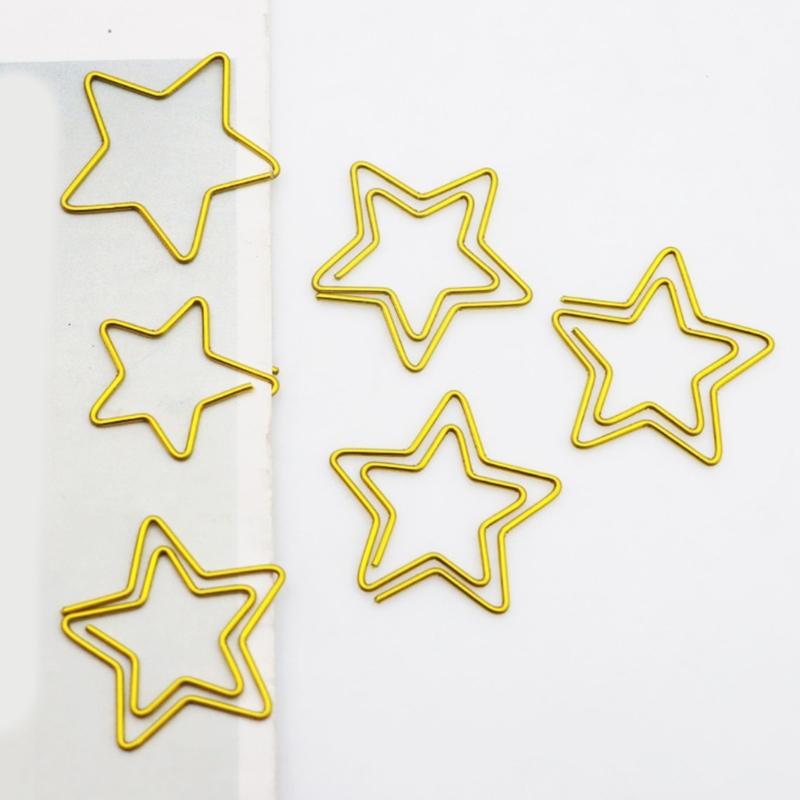 10 Pcs Star Shape Bookmarks Holder Paper Clip Bookmarks Holder Creative Paperclip Suitable for Office School and Home