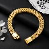 THICK Men' Gold Bracelet Full Armor Italian Royal Gift