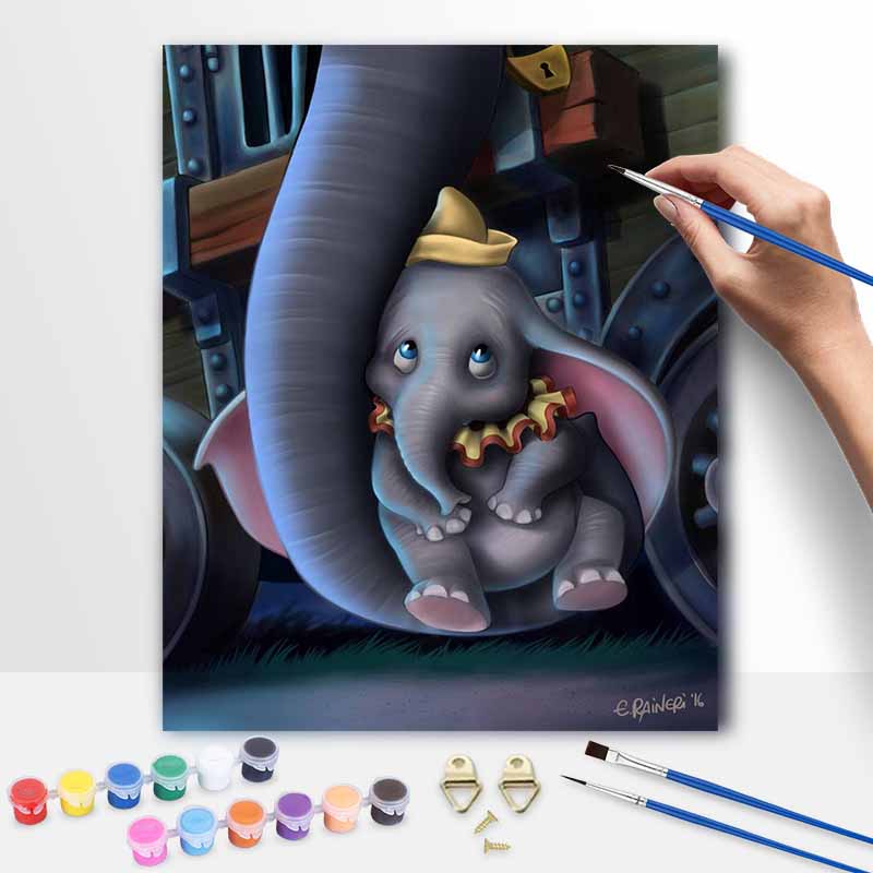 Disney Dumbo Elephant Digital Oil Painting Art Kit Hand Painted Home Decor 20x30cm