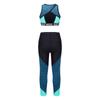 Girls Workout Running Suit Round Neckline Wide Shoulder Straps Top Elastic Waistband Sport Set