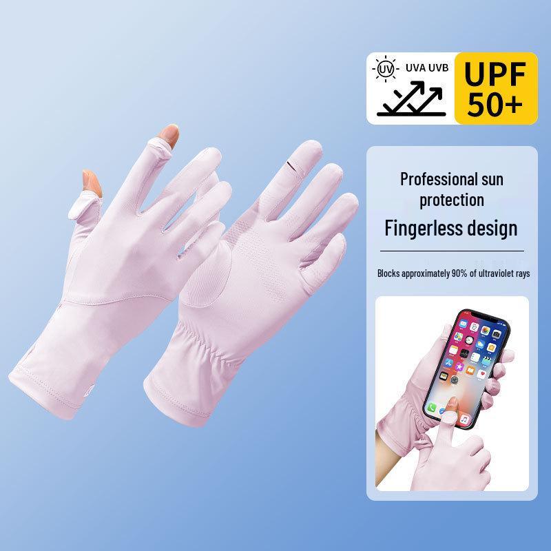 

Перчатки из ледяного шелка с защитой от УФ-лучей - Женские летние для вождения и велоспорта