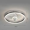 Nordic Bedroom Ceiling Fan Light Remote Control Invisible Blade Silent Ceiling Light Home Decoration Low Floor Fan with Light