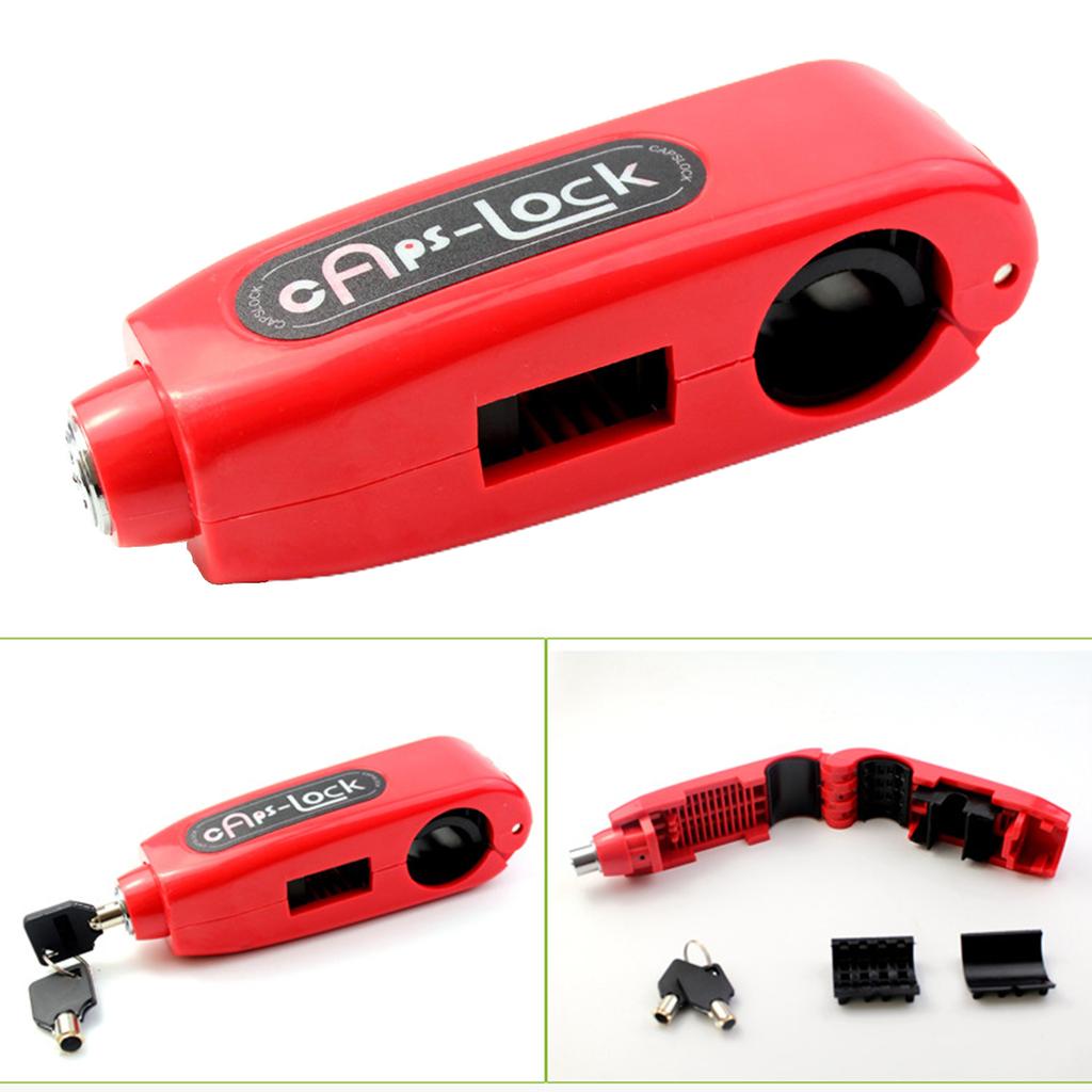 Motorcycles Handlebar Lock Grip Heavy Duty Anti-Theft Locking Device for Handlebar & Throttle Universal for Scooter ATV