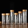 Stainless Steel Double Wall Glass Water Bottle Filters Bamboo Lid Travel Home Tea Infuser Office Thicken Teacup 300/400/500ML