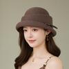 Women'S Knitted Basin Hat, Summer Sunscreen Visor, Small Face, Fashionable Versatile Bucket Hat, Elegant And Advanced