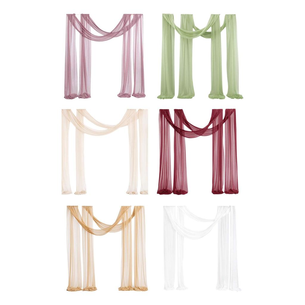 Wedding Arch Chiffon Table Runner Panel Creative Wedding Backdrop for Photo Backdrop Themed Party Carnivals Birthday Baby Shower