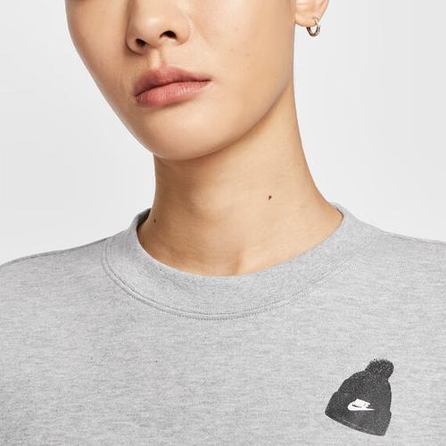 Nike Women's Gray Sports and Casual Running Sweatshirt