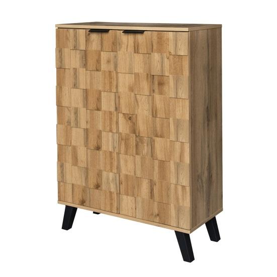 Sideboard, Modern Shoe Cabinet with 5 Compartments, Dimensions 80.5 X 35 X 109.5 Cm, Adjustable Shelves