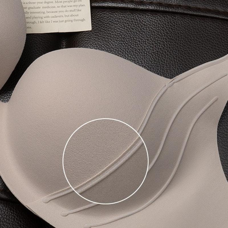 Push Up Bra Simple Seamless Bra for Women Flat Chest Show Bigger No Steel Ring Side Breast Collection Anti-sagging