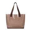 Nuova Borsa Trasparente in PVC Riutilizzabile Borsa a Spalla Solida Borsa Tote Colore Gelatina Viaggio all'Aperto