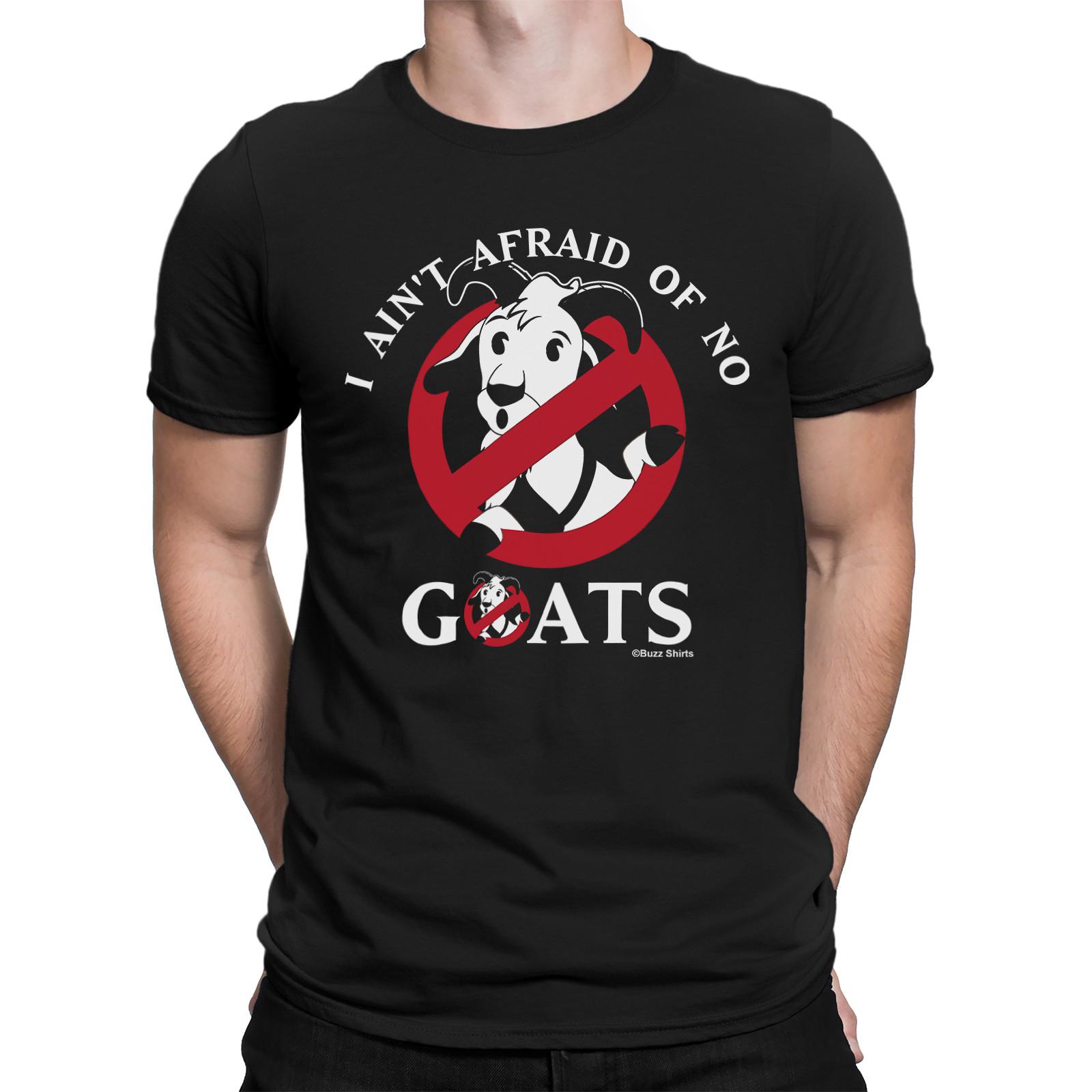 I Aint Afraid Of No Goats Mens  T-Shirt Mens Womens Tees Top Ghostbusters Funny Retro 80s Eco M