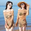 Women's Sexy Tummy Control Three-Piece Bikini Set for Seaside and Hot Springs