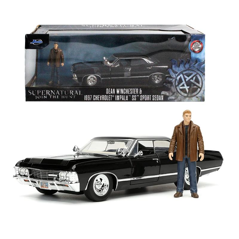 

JADA Toys Сверхъестественное 1967 Chevrolet Impala Sport Sedan 1:Литой Модель в Масштабе 24 JD32250