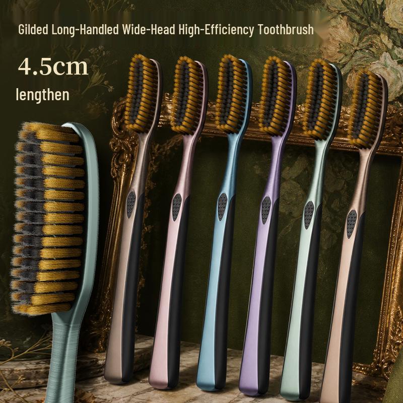 Extended Wide Head Adult Toothbrush Set: Soft Bristles, Fine Filaments, High Appearance, Family Pack, Perfect Gift for Home Use