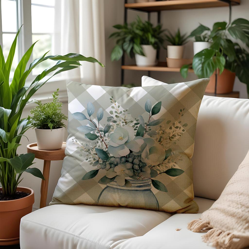 Spring Sofa Pillow Living Room Ornaments Spring Daisy Letter Print Pillow Simple and Versatile Automobile