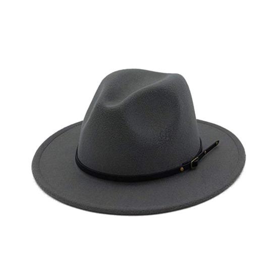 Boné de Jazz Aba Larga Respirável Cor Sólida Chapéu Fedora Inverno Flexível Boné Feminino Streetwear