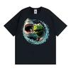 Smoking Kermit The Frog Meme Shark Attack Parody TShirt Mens Women Fashion Cool Tshirts Hot Sale Casual Short Sleeves T Shirt