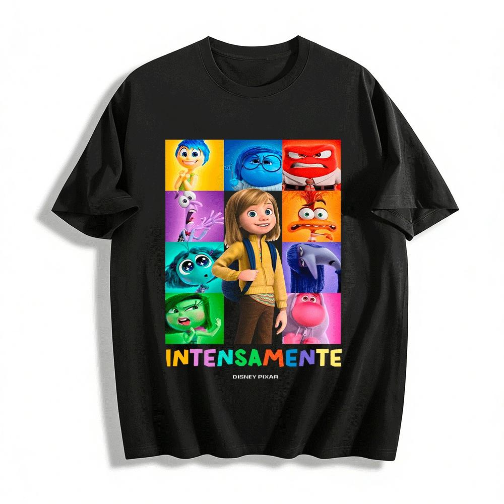 Inside Out Riley & Emotions Graphic Casual Kids Adult Top Pure cotton T-shirt XXS