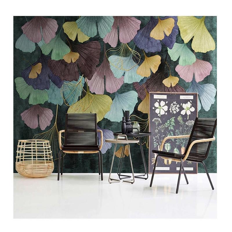 

Mural Nordic Minimalist Big Leaf Wallpaper TV Sofa Bedroom Living Room Decoration Mural 200 cm(W) x 140 cm(H)