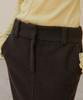 Eonmyuteu Semi Low Waisted Maxi Wool Skirt (Brown)
