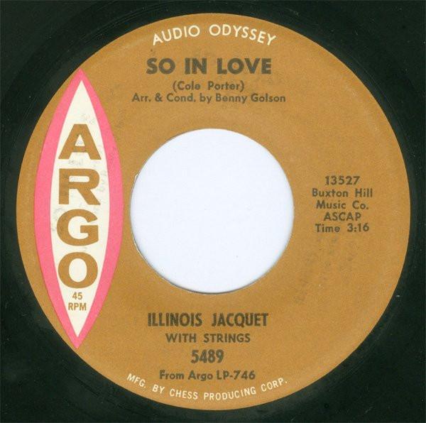 

7inch Record ILLINOIS JACQUET - So In Love 5489 Argo 1965 US Jazz Used