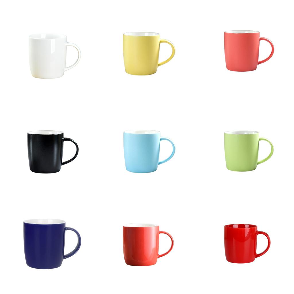 Kitchen Single White Round Ceramic Mug With And Microwave Safe Feature