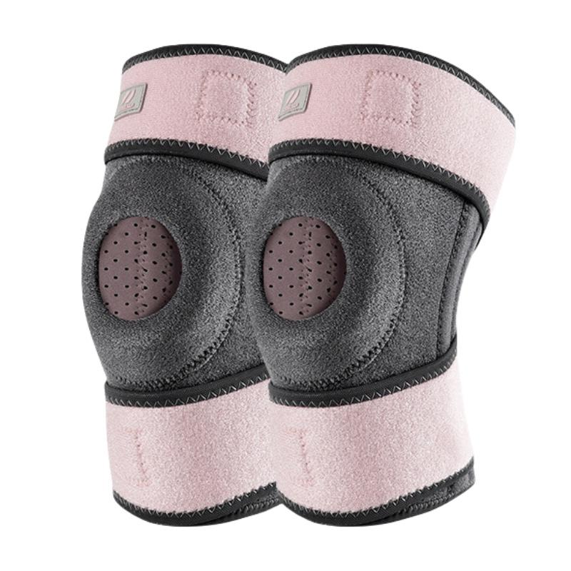 

Durable And Safe 2Pcs Sports Knee Pads With Side Springs Stabilizer & Patella Gel Pad Protector Knee Brace Support For Cycling Running Basketball