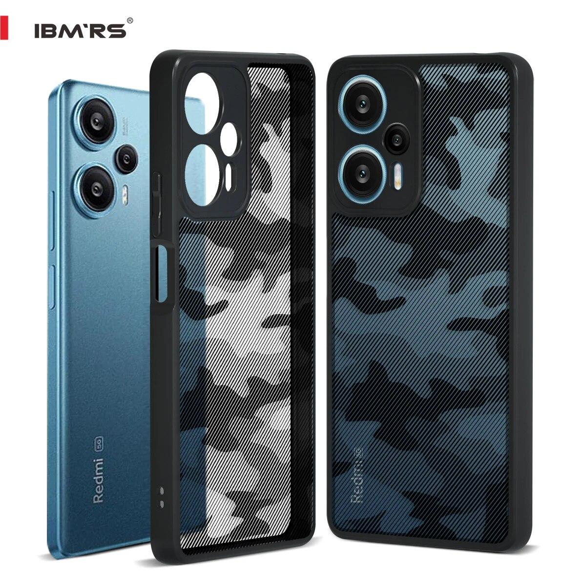 

(Comes with wrist strap)ibmrs for Xiaomi Note12 Turbo/POCO F5 case,camouflage transparent phone protective case for phone series(6.6 )