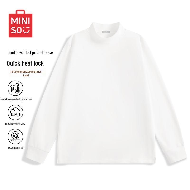 MINISO Men s Half-Zip Thermal Fleece Base Layer Tee L