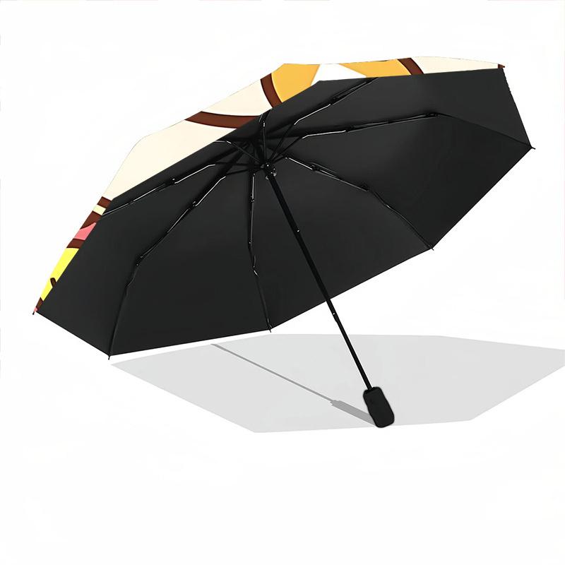 1PC Anpanman Automatic Folding Umbrella, Automatic Folding Umbrella with 8 Ribs, Convenient for Outdoor Use 047