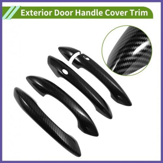 Exterior Door Handle Cover Trim for Hyundai Tucson 22-24 Carbon Fiber Black
