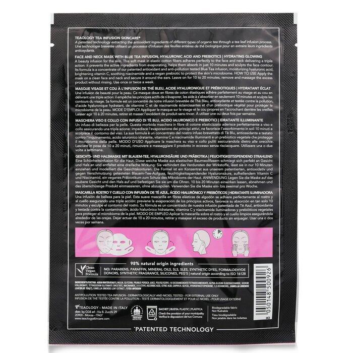 TEAOLOGY Masque Visage et Cou Pêche et Acide Hyaluronique