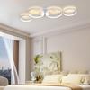Plafonnier LED - NETTLIFE - 4 flammes en anneau - 3000K blanc chaud - 100 cm - 37W