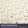 1pc Square PVC Bath Mat, 21x21in, Non-slip Shower Mat with Draining Hole And Powerful Suction Cups, Anti-slip, Machine Washable
