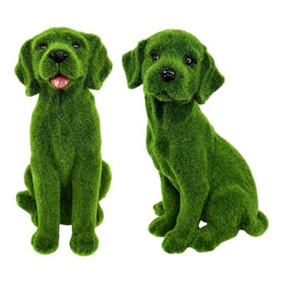 Simulierter Haaransatz Tierornament Garten Harz Handwerkskunst Dekorative Statue Dekoration Hunde Liebhaber Geschenk