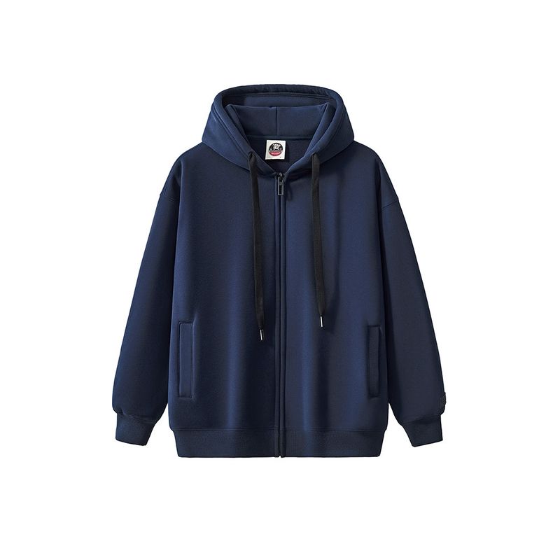 520G Heavy Weight Stiff American Hooded Knit Cardigan Sweatshirt Men's Autumn and Winter Fleece-lined Thickened Export Men's Clothing Outwear