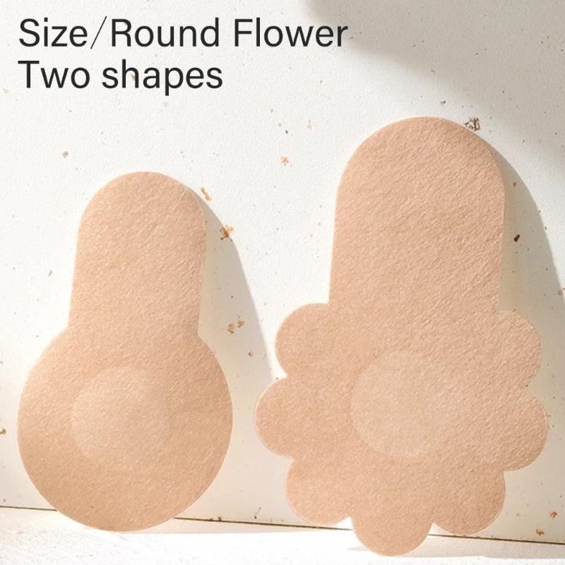 5 Pairs Super Thin Breathable Nipple Pasties With Elastic Lift For Support Hypoallergenics Women's Breast Petals Covers